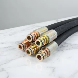 Cut to Length SAE 100R2AT Hydraulic Oil Hose 4000 PSI Wire Braid With O Ring Brass Fitting Zinc Ferrule for Tractor Loader