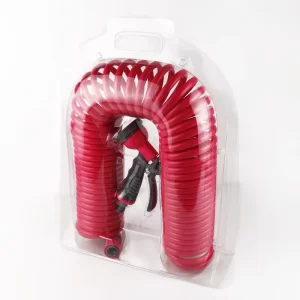 DD1354 Expanding Coil Hose Nozzle Water Gun Set Lightweight Rebound Tube Retractable Water Pipe EVA Recoil Garden Hose