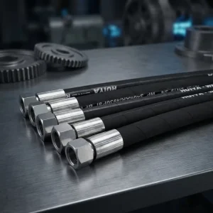 DIN EN 853 2SN Hydraulic Hose 3/4 DN19 Stainless Steel Connector High Tensile Wire Reinforced Industrial Rubber Fuel Pipe Line