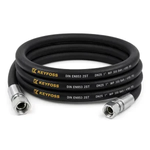 DIN EN853 2ST 3/8″ Industrial Fuel Hose Hydraulic Hose Assembly Hydraulic Rubber Hose Steel Wire Braided Steel Hydraulic Pipe
