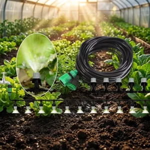 DIY 10m Drip Irrigation System with 10pcs NozzlesAutomatic Garden Hose Micro Drip Watering Kits for Plants Greenhouse