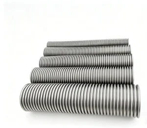DN100 304 SS Corrugated Metal Hose Custom Length Multi Type Connector Flange Flexible Pipe Joint for Water Gas Pipeline
