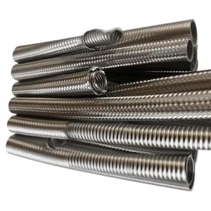 DN100 316 Stainless Steel Braided Flexible Hose With Stainless Steel Bellows Custom Size Mixed End Fitting Thread Pipe Connector
