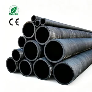 DN100mm NBR Flexible Hose for Dredging Cement Conveying Flange Connection Negative Pressure Resistant Fiber Braid Reinforced