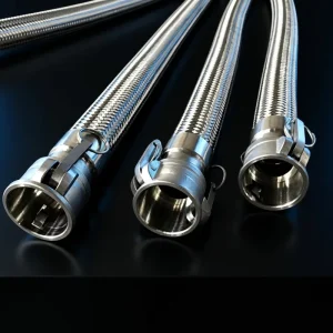 DN20 Forged Stainless Steel Smooth Surface Quick Camlock Flange Coupling Braided Metal Hose for Tank Truck Liquid Transfer