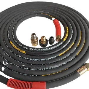DN6 1 4 260bar 2300psi 10 m 32 ft Steel Wire Braided High pressure Gasket Hose Rubber Tube with M22 Accessories Washer Hose
