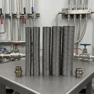 DN65 201 Stainless Steel Corrugated Flexible Hose Custom Length Multiple Threaded Flange Joint Ends Plumbing Industrial Pipeline