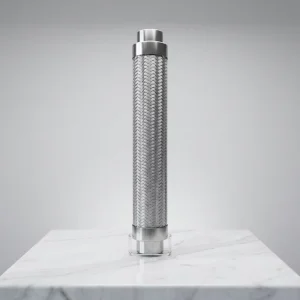 DN80mm 304 Welded End Stainless Steel Corrugated Metal Hose High Pressure Flexible Braided Bellows for Industrial Steam Pipeline