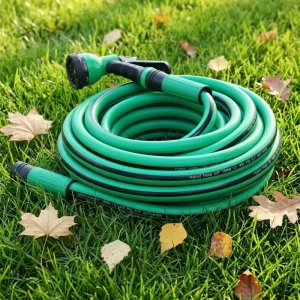 Daily Gardening Braided Garden Water Hose Standard Fittings Flexible Tube for Patio Cleaning and Potted Herb Watering