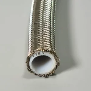 Dash 6 6an Id 8mm Stainless Steel Wire Braided PTFE Corrugated Hose for E85 Fuel Hose Lines