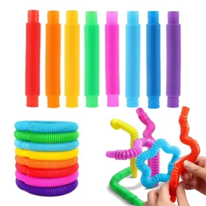 Decompression Toy Pop Bellows DIY Telescopic Stretch Plastic Tube Children Adults Parent Child
