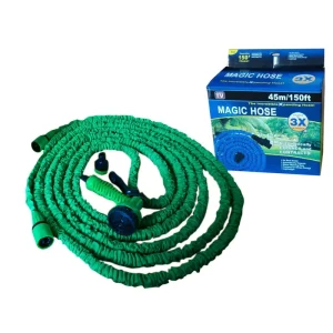 Deluxe Expandable 25/50/75/100 Feet Magic Garden Water Hose 7/8/9 Function Spray Nozzle Flexible Rubber Hot Water Hoses