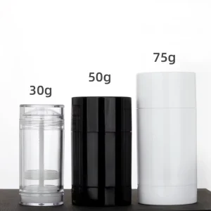 Deodorant Empty Black White Pink 15g 30g 50g 75g 0.5 oz 1 oz Plastic Twist Up Deodorant Stick Container Tube Lipstick Containers