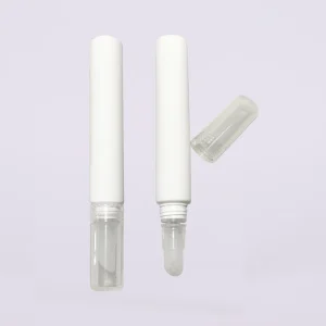 Dia16mm 3ml-15ml Customizable Cosmetic Plastic Tube Silicone Brush Lip Applicator Head Lip Balm Tube