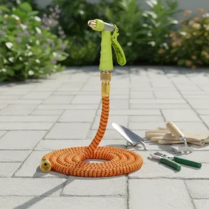 Dida GH 001 Expandable Garden Hose 3 4” 1 2” Diameter Multiple Latex Core Anti Burst Brass Connector Spray Nozzle 10