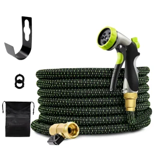 Double Color 50FT 100FT Strength 3750D Expandable Flexible Garden Water Hose with 3/4 Solid Brass Connectors