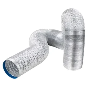 Double Layer Aluminum Flexible Duct Collapsible Ventilation Air Ducting Conditioning Hose Pipe