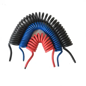 Double Layer Flame Retardant Heat Resistant PU Spring Telescopic Spiral Air Hose 6*4mm Pneumatic Hose