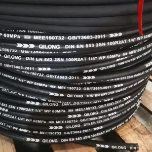 Double Layer Hydraulic Rubber Hose High Pressure Hose Hydraulic Oil Pipe Hose