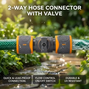 Double Quick Connect Plastic Pipe Double Connector for Horticulture Agriculture and Gardens Durable and Convenient