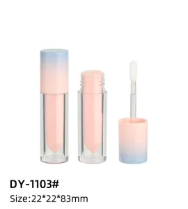 Double Wall Plastic Bottles Empty Colorful Round Shaped Lip Gloss Tubes for Cosmetics Customizable Logo