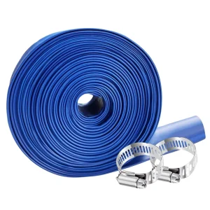 Drainage Farm Garden PVC Flat Hose 3/4” – 16” Factory Customized Size Color Logo Supplier