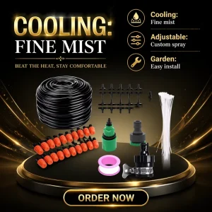Drip Irrigation Kit Garden Greenhouse Irrigation System ABS Material Distribution Tubing Hose Adjustable Nozzles Easy