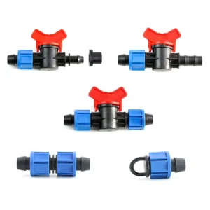 Drip Irrigation Supplies Accessories 16mm Drip Irrigation Take off Connector with Valve