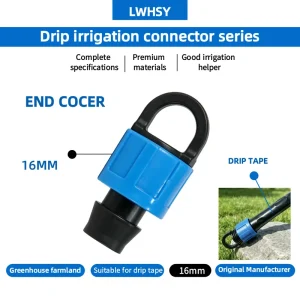 Drip irrigation tape drip irrigation pipe connector lock nut accessory end cap used for drip irrigation system