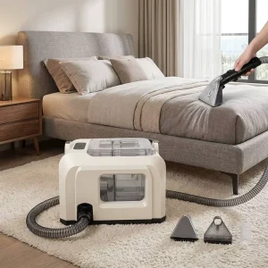 Dual Tank Spray Suction Handheld Portable Fabric Cleaning Machine Car Interior Carpet Spot Upholstery Cleaner