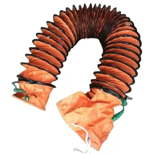 Ducting Hose PVC Flexible Duct Hosing with Adjustable Rope S Hook Steel Support for Utility Blower Exhaust Fan