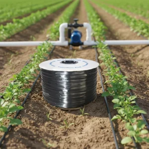 Durable 16mm PE Drip Tape 0.15 0.4mm Wall Thickness Inline Embedded Agricultural Greenhouse Water Saving Drip Tape