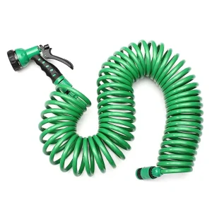 Durable 50FT Garden Hose with 7 Patterned Nozzles