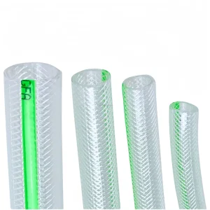 Durable Clear PVC Material Industrial Anti-Kink Garden Hose Soft Flexible Mesh Braided Corrugated Textured ANSI Standard 18MM