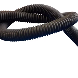 Durable Flexible TPR Plastic Tubes Steel Wire Helix Heat Resistant Hot Fume Extraction Duct Hose Black Industrial 10m Length