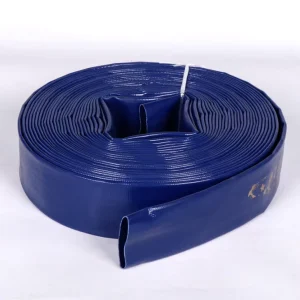 Durable High Pressure 1 1 2 Inch 3 Inch ID PVC Lay Flat Water Discharge Hose 25ft Length with Clamps