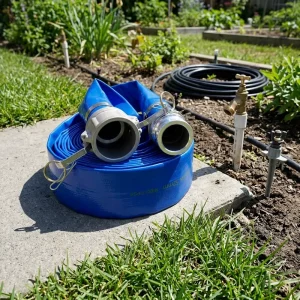 Durable High Pressure DIN Lay Flat PVC Water Pipe 2inch 3inch 4inch Flexible Farm Irrigation Hose Agricultural Use Discharge