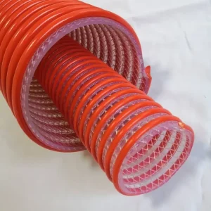 Durable High Pressure Flexible PVC Helix Suction Hose with External Spiral Reinforcement for Powdery Particle Transport