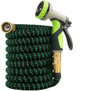 Durable Lightweight Expanding Yard Wash Hose Pipe Expandable Garden Hose 8 Function Spray Nozzle 50ft Water Hose