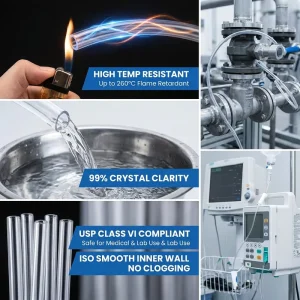 Durable Non Marking Hose Beer Brewery Aquarium Flexible Air Hose Silicone Rubber Tube