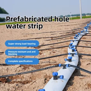 Durable PE Flexible Lay Flat Water Hose 100m Length Prefabricated New Holes for Agricultural