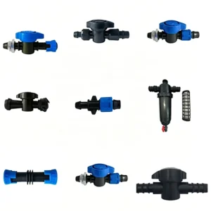 Durable PP DN16 Bypass Valve Lock Connector Plastic Accessory for Agricultural Drip Irrigation System