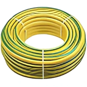 Durable PVC Braided Flat Garden Hose 50FT High Pressure Resistant for Long Term Outdoor Household Use
