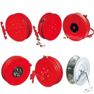 Durable PVC Fire Hose Reel 30m Flexible Brass Valve Stainless Steel Cabinet Gang Firefighting Equipment Accessory