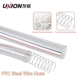 Durable PVC Steel Wire Hose for Industrial Conveying Oil Powder Heat Resistant Four Seasons Use
