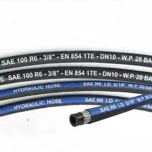 Durable SAE 100R6 Hydraulic Hose 3/16 1/4 Inch Fabric Braided Rubber Tubing 500 PSI Low Pressure Hydraulic Steering Pipe