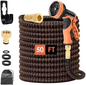 Durable Tangle Free Garden Hose with Kink Free Design and Easy Roll Up Feature for Hassle Free Watering