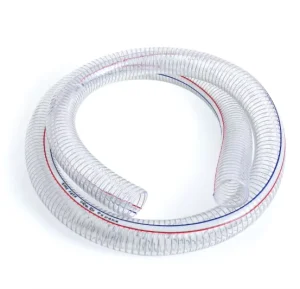 Durable Transparent Food Grade PVC Heat-Resistant Steel Wire Hoses 3/4″ 1″ 2″ 3″ 4″ Resistant Harsh Fluids Abrasives Cutting