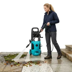 E wash C502 1600D 1600W 13Mpa High Pressure Washer Electric with Hose Reel Wheels Portable Car Washing Machine Home Garden