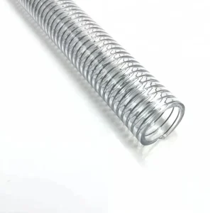 EASTOP Transparent PVC Steel Wire Reinforced Layflat Hose High Quality 1/4″-10″ 30m Length Flexible Durable Light Weight